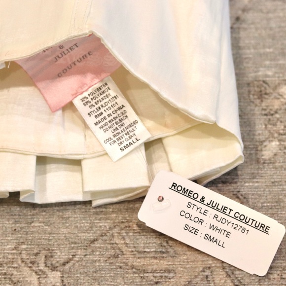 Romeo and Juliet Couture taffeta peplum mini dress Sz Small (runs small) NWT - Picture 7 of 7